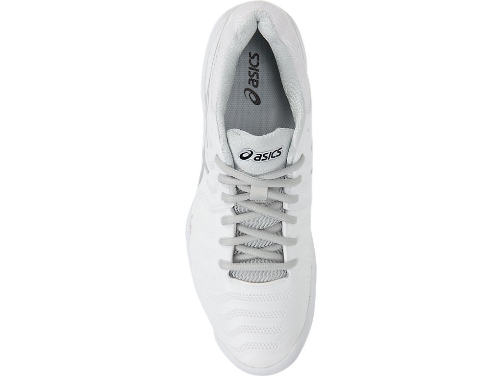 Asics Gel-Resolution 7 Tennis Shoes For Men White/Silver 788YVDFV