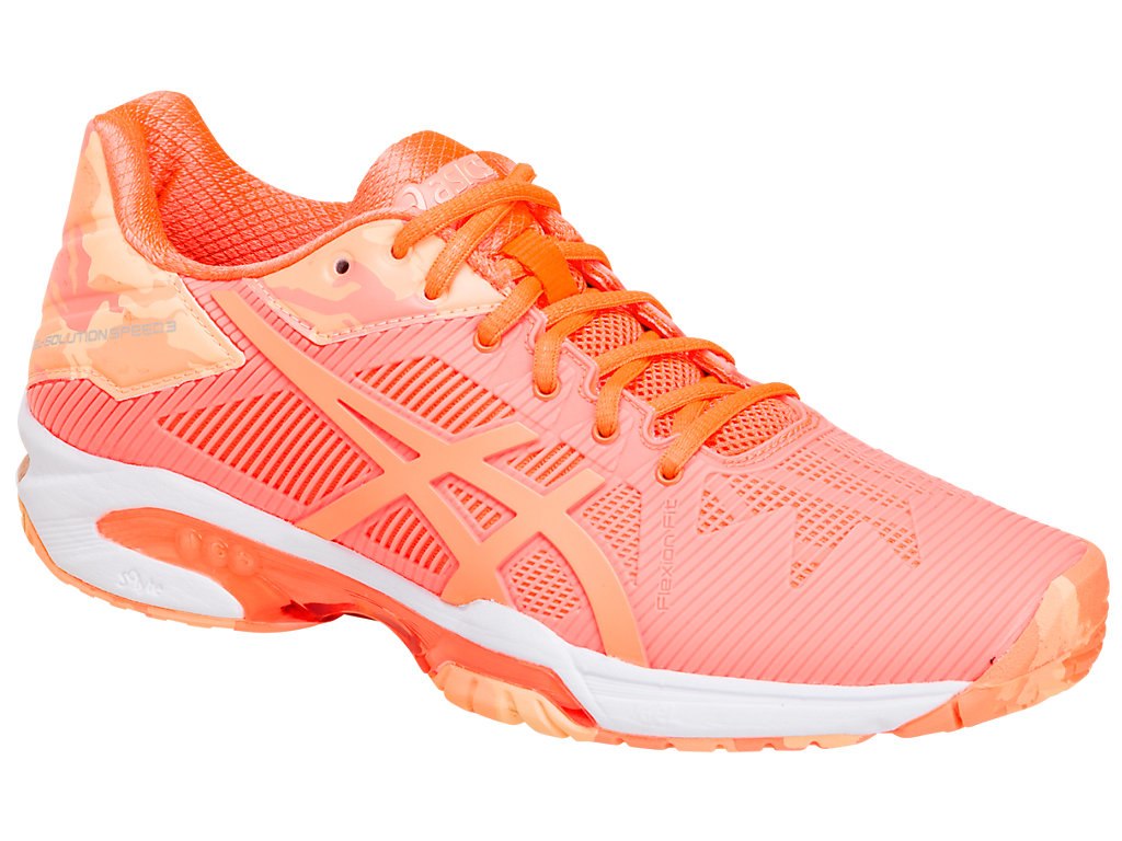 Asics Gel-Solution Speed 3 Tennis Shoes For Women Coral/Apricot 790MAFDK