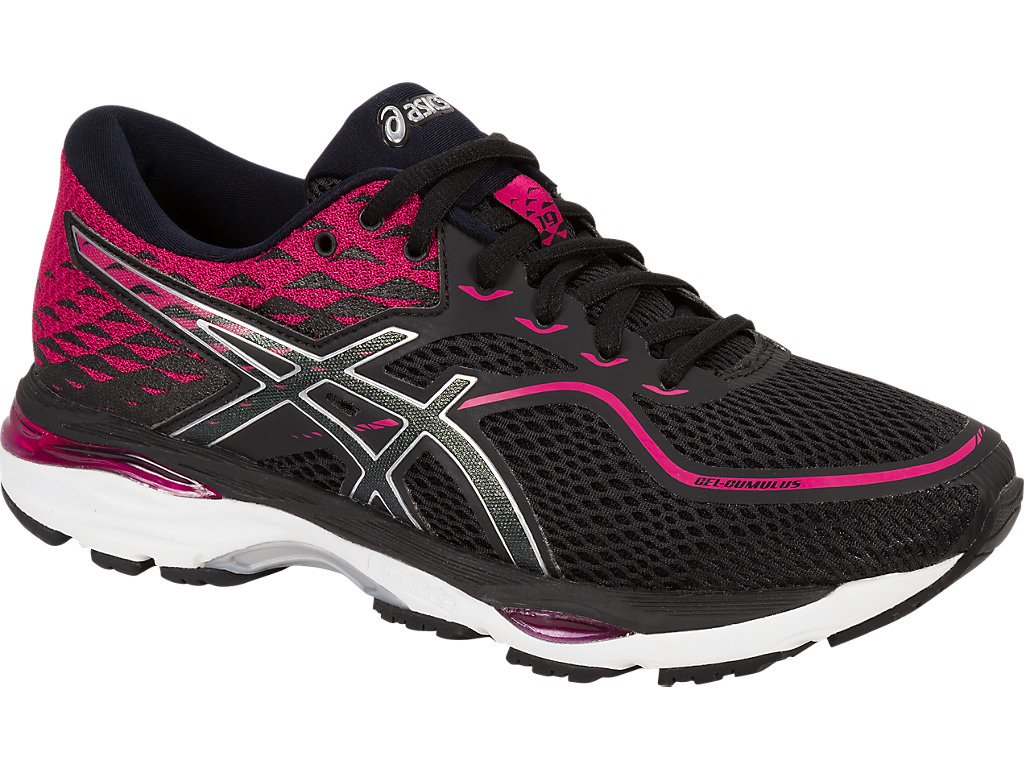Asics Gel-Cumulus 19 Running Shoes For Women Black/Silver/Navy 792SYOPG