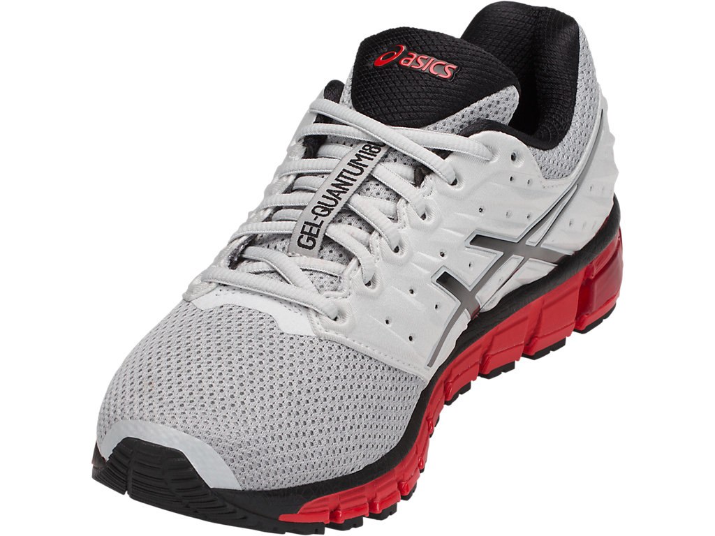 Asics Gel-Quantum 180 Running Shoes For Men Grey/Red 801NUZNY