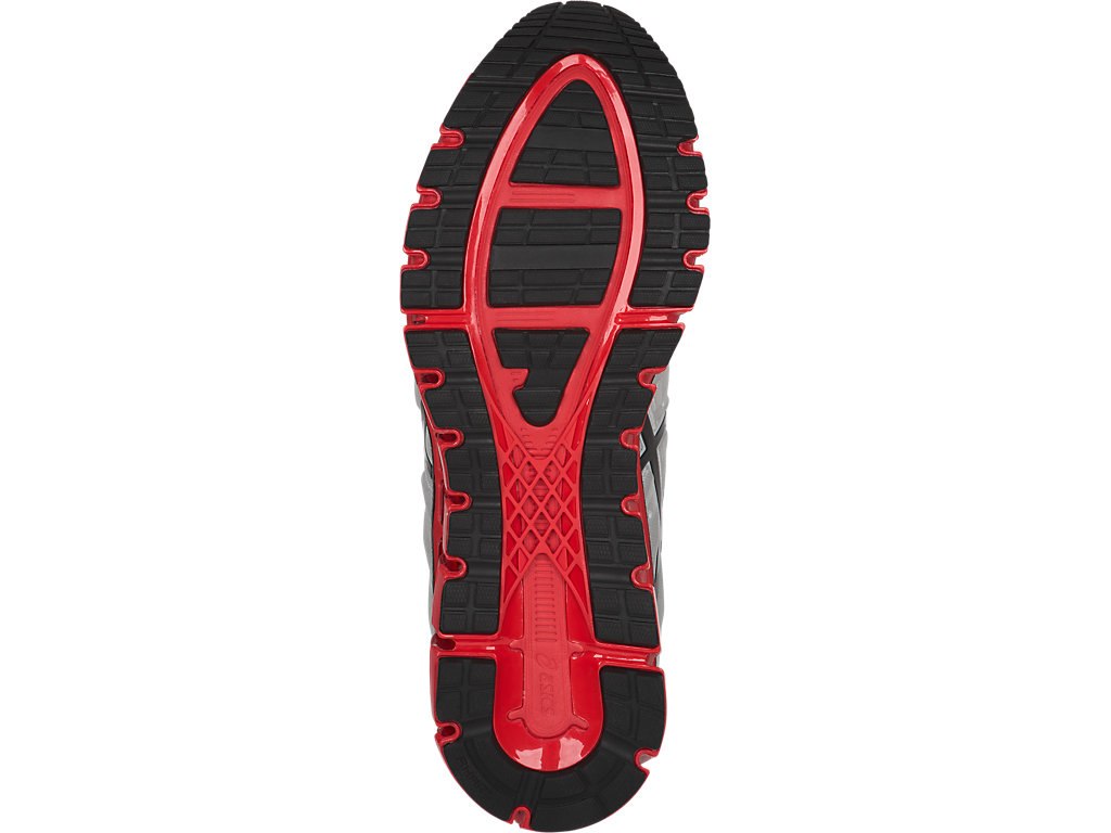 Asics Gel-Quantum 180 Running Shoes For Men Grey/Red 801NUZNY