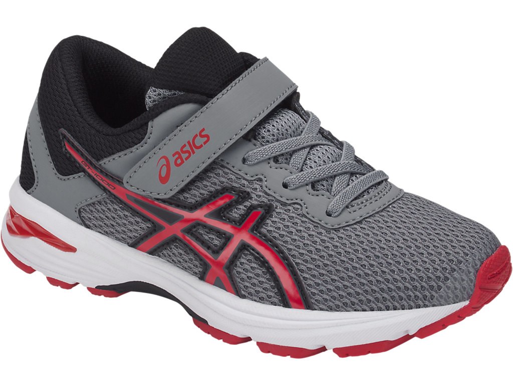Asics Gt-1000 6 Running Shoes For Kids Grey/Red/Black 803FBWZH