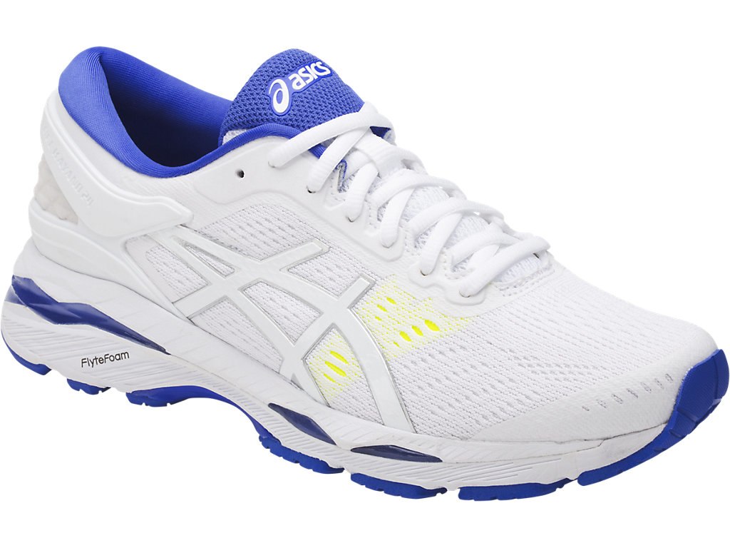 Asics Gel-Kayano 24 Running Shoes For Women White/Blue Purple/Yellow 809MEHUA