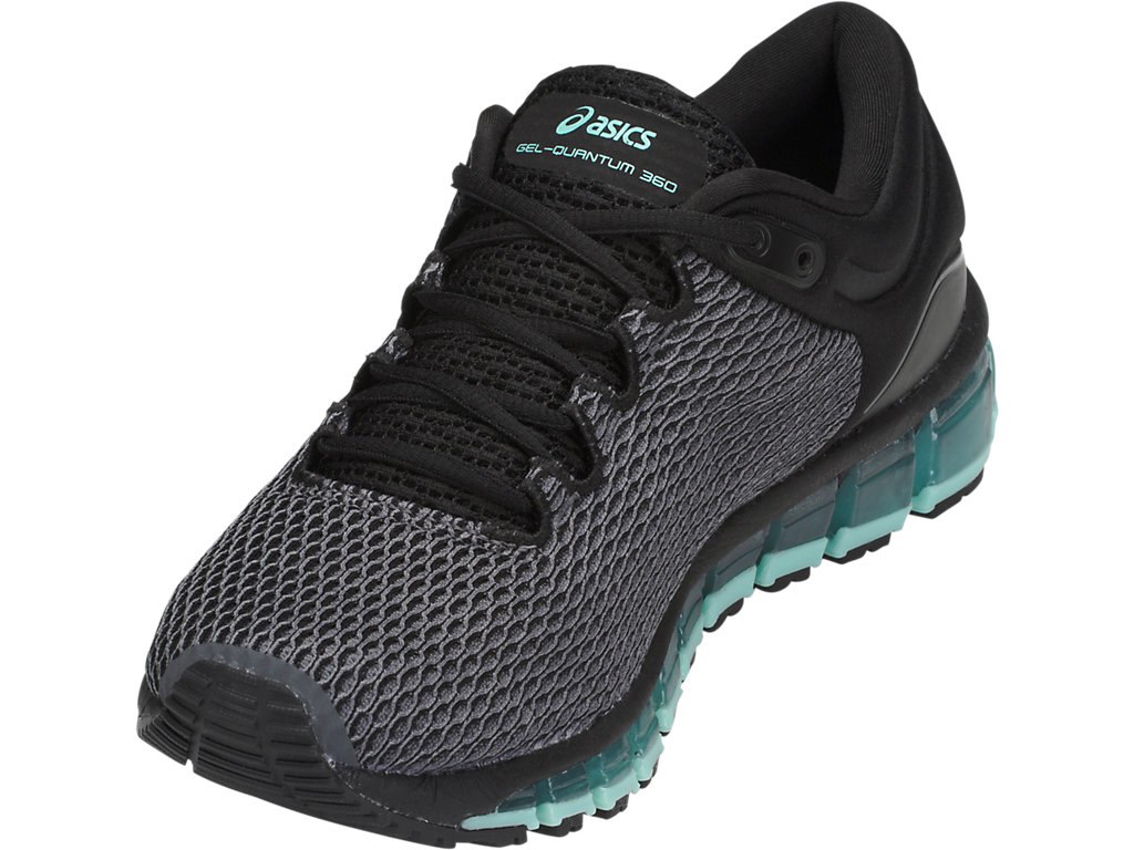 Asics Gel-Quantum 360 Running Shoes For Women Dark Grey/Black/Blue 811HYGQQ