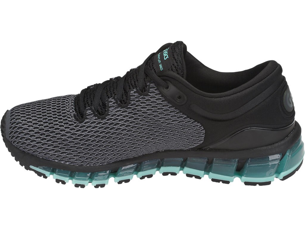 Asics Gel-Quantum 360 Running Shoes For Women Dark Grey/Black/Blue 811HYGQQ
