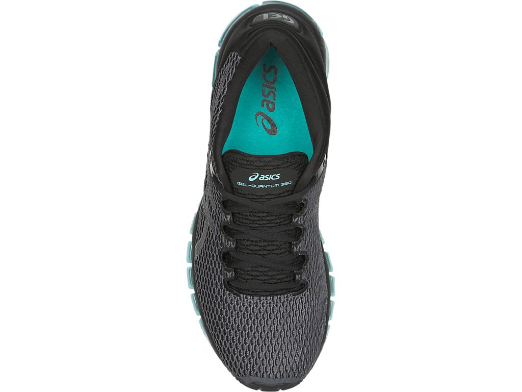Asics Gel-Quantum 360 Running Shoes For Women Dark Grey/Black/Blue 811HYGQQ