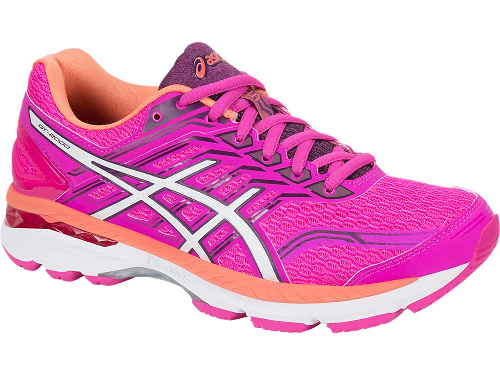 Asics Gt-2000 5 Running Shoes For Women Pink/White/Dark Purple 815AEOVC
