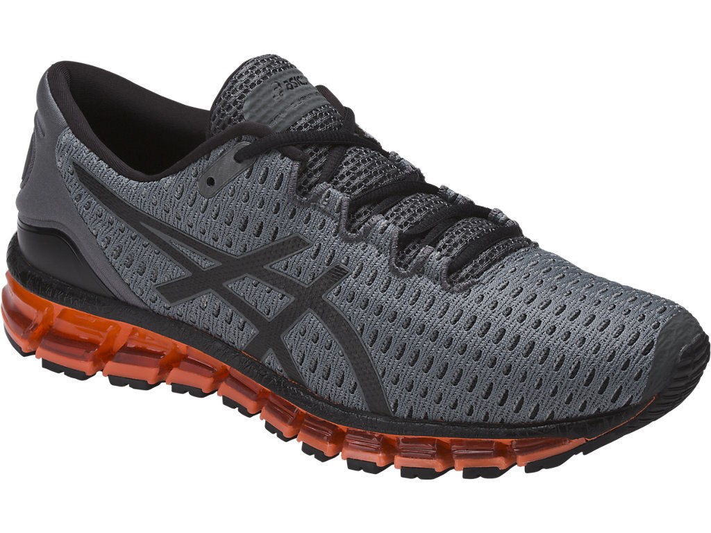 Asics Gel-Quantum 360 Running Shoes For Men Dark Grey/Black/Orange 815JBCMC