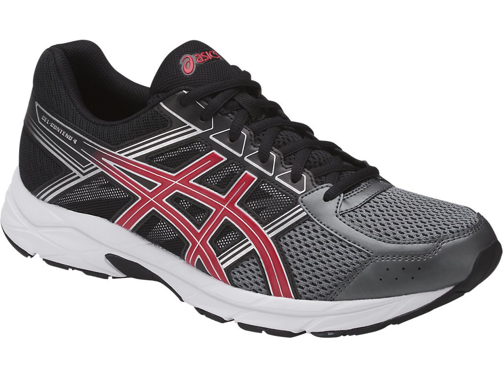 Asics Gel-Contend 4 Running Shoes For Men Dark Grey/Red/Black 834WOXKQ