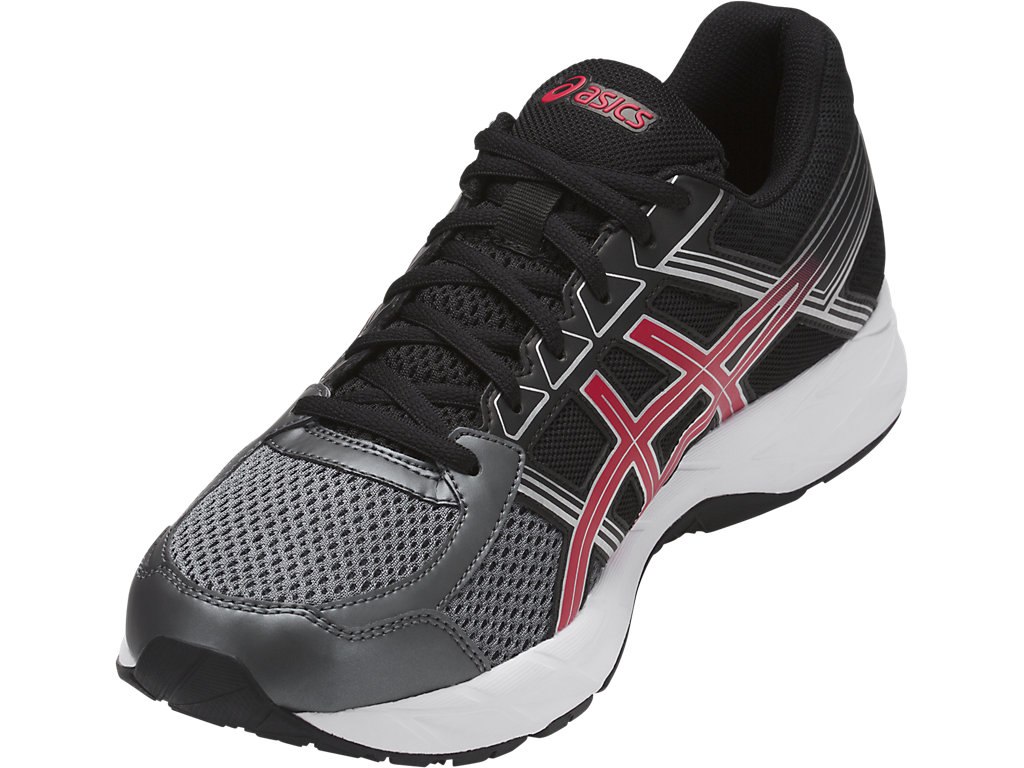 Asics Gel-Contend 4 Running Shoes For Men Dark Grey/Red/Black 834WOXKQ
