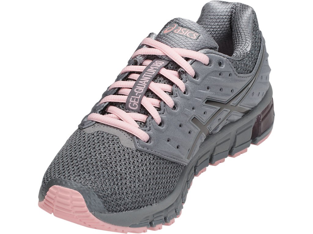 Asics Gel-Quantum 180 Running Shoes For Women Grey/Dark Grey Pink 842GRMLW