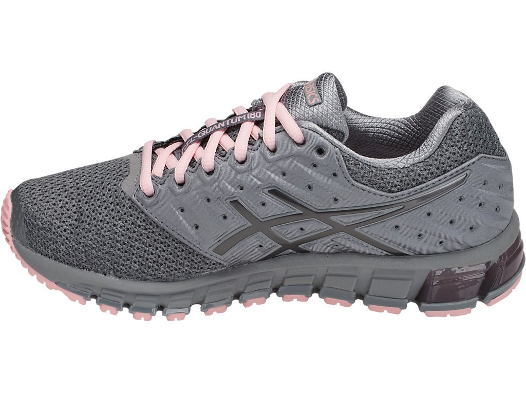 Asics Gel-Quantum 180 Running Shoes For Women Grey/Dark Grey Pink 842GRMLW