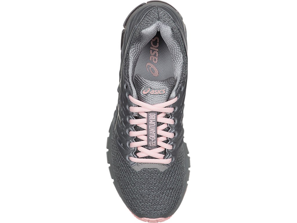 Asics Gel-Quantum 180 Running Shoes For Women Grey/Dark Grey Pink 842GRMLW
