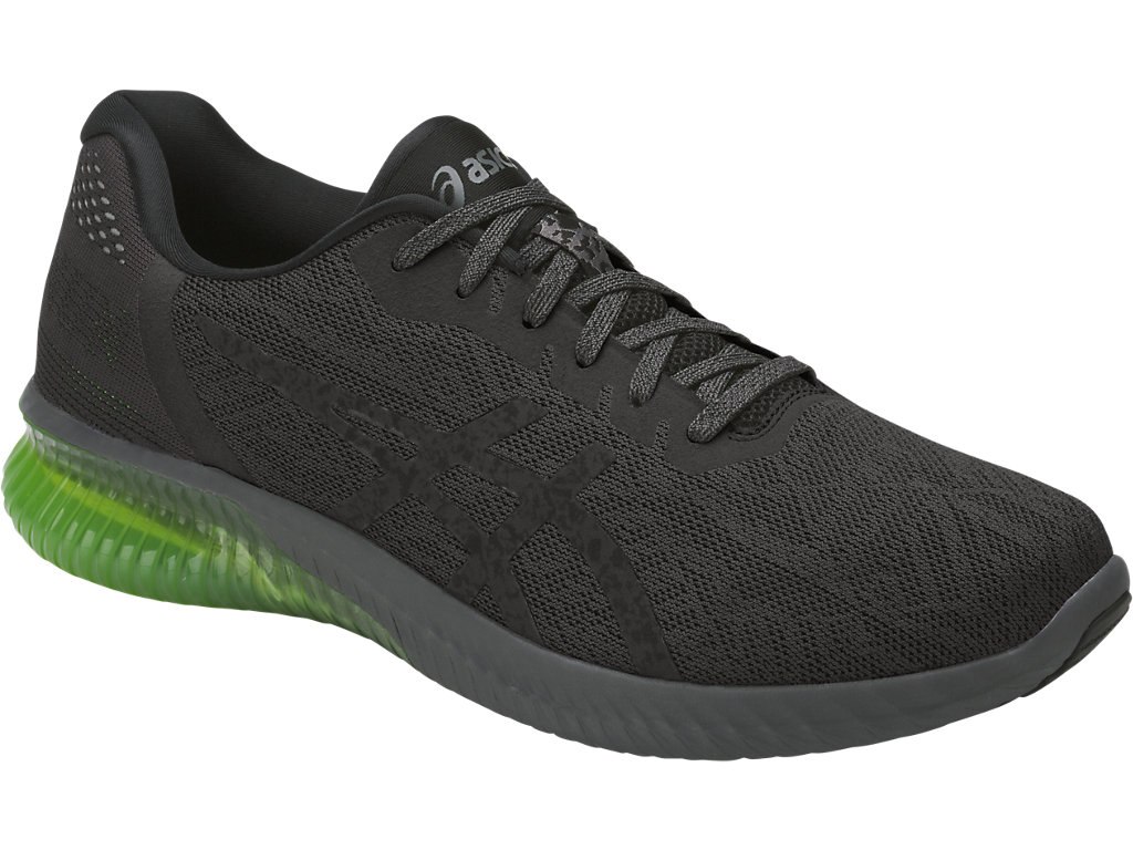 Asics Gel-Kenun Running Shoes For Men Dark Grey/Black/Green 842OYUKX