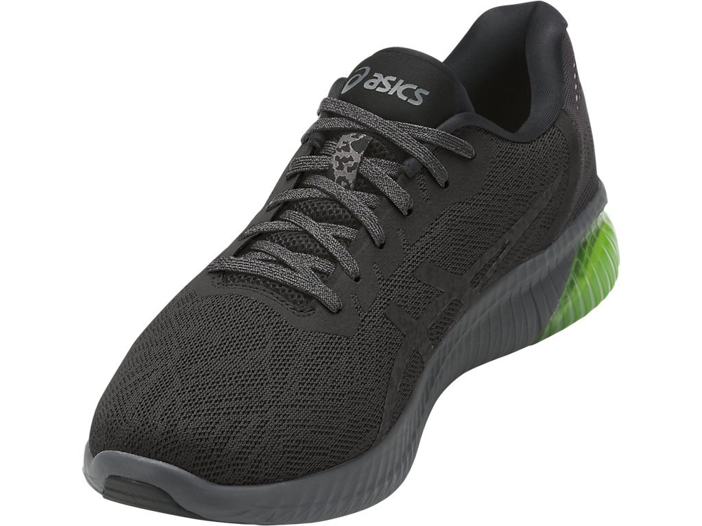 Asics Gel-Kenun Running Shoes For Men Dark Grey/Black/Green 842OYUKX