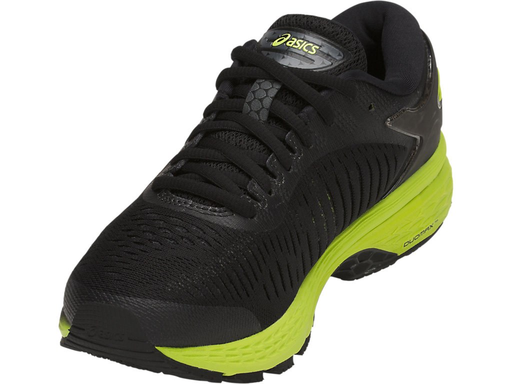 Asics Gel-Kayano 25 Running Shoes For Kids Black/Light Green 843OMDBS