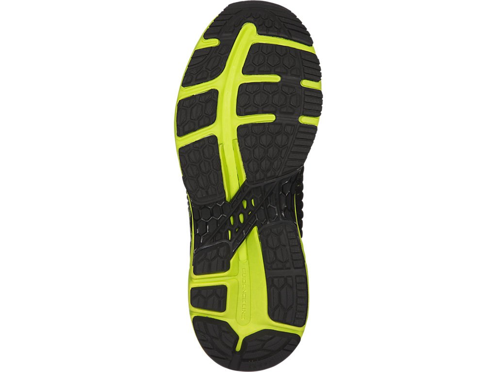 Asics Gel-Kayano 25 Running Shoes For Kids Black/Light Green 843OMDBS