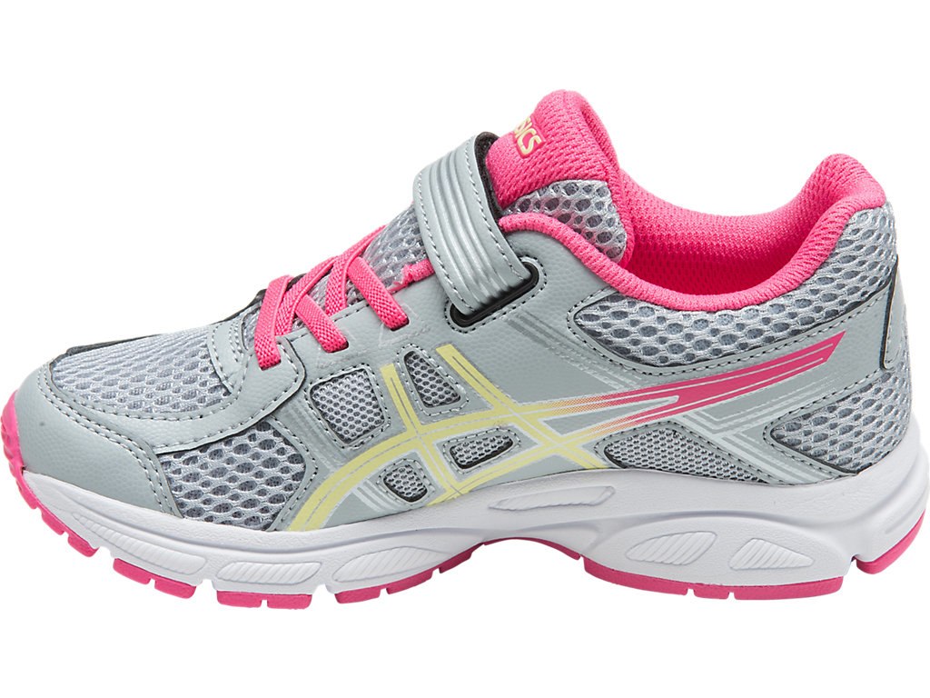 Asics Pre-Contend 4 Ps Running Shoes For Kids Grey/Light Green/Pink 847QDBSV