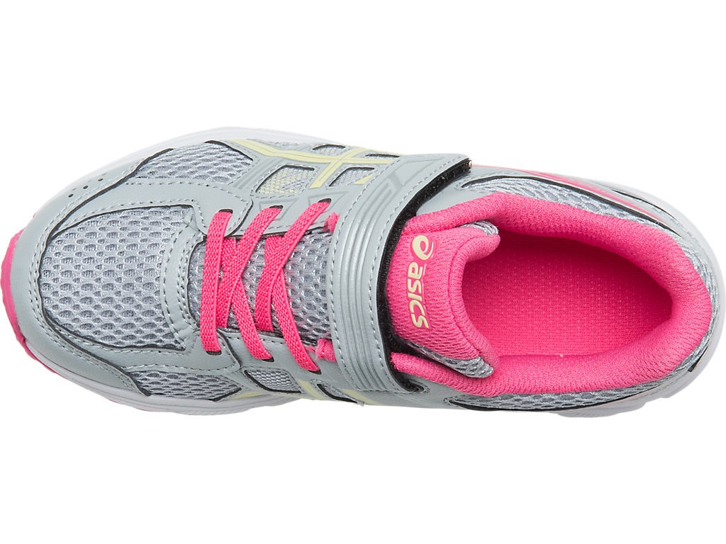 Asics Pre-Contend 4 Ps Running Shoes For Kids Grey/Light Green/Pink 847QDBSV