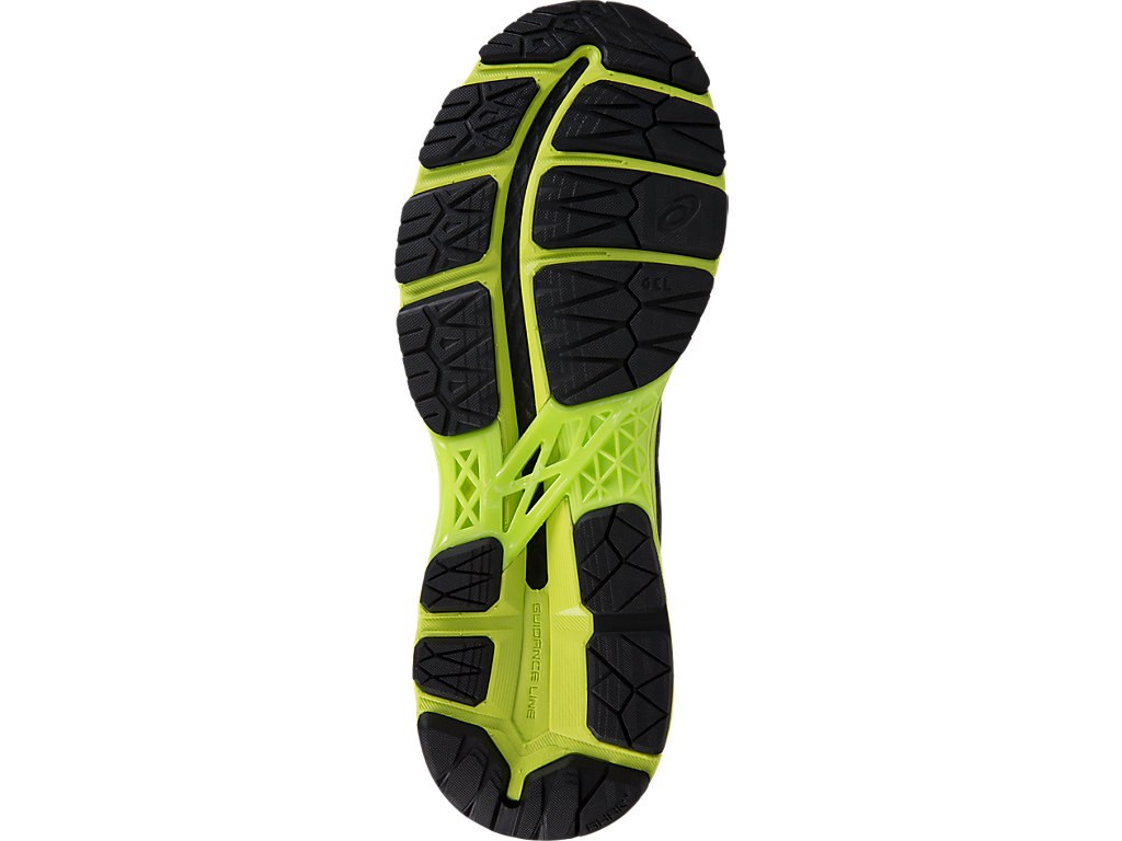 Asics Gel-Kayano 24 Running Shoes For Men Black/Green 851EBVGY
