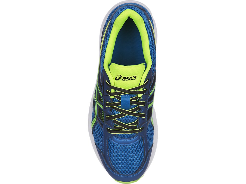 Asics Gel-Contend 4 Running Shoes For Kids Blue/Green/Yellow 854PLZHZ