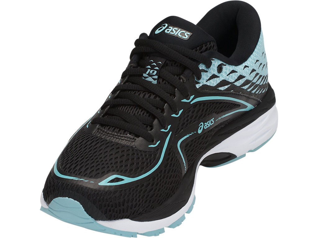 Asics Gel-Cumulus 19 Running Shoes For Women Black/Blue/White 861HZKAL