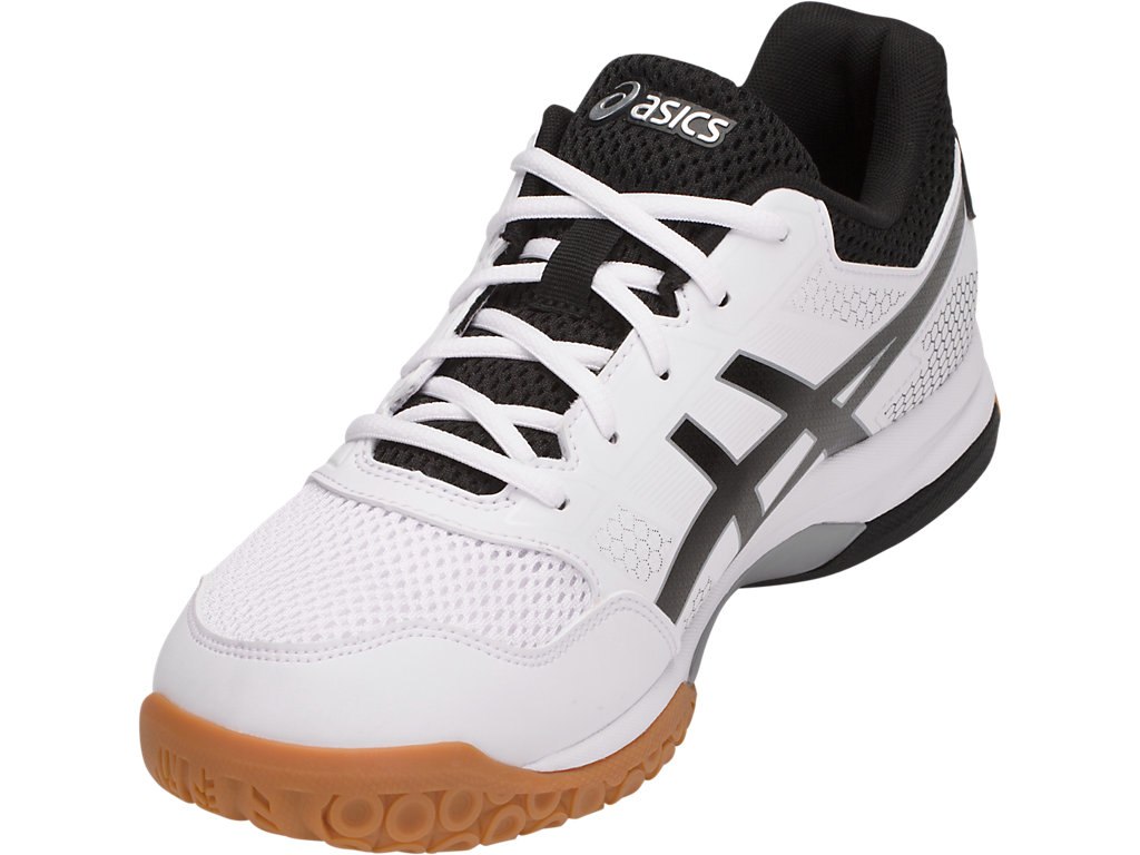 Asics Gel-Rocket 8 Shoes For Men White/Black/Silver 872TXDKK