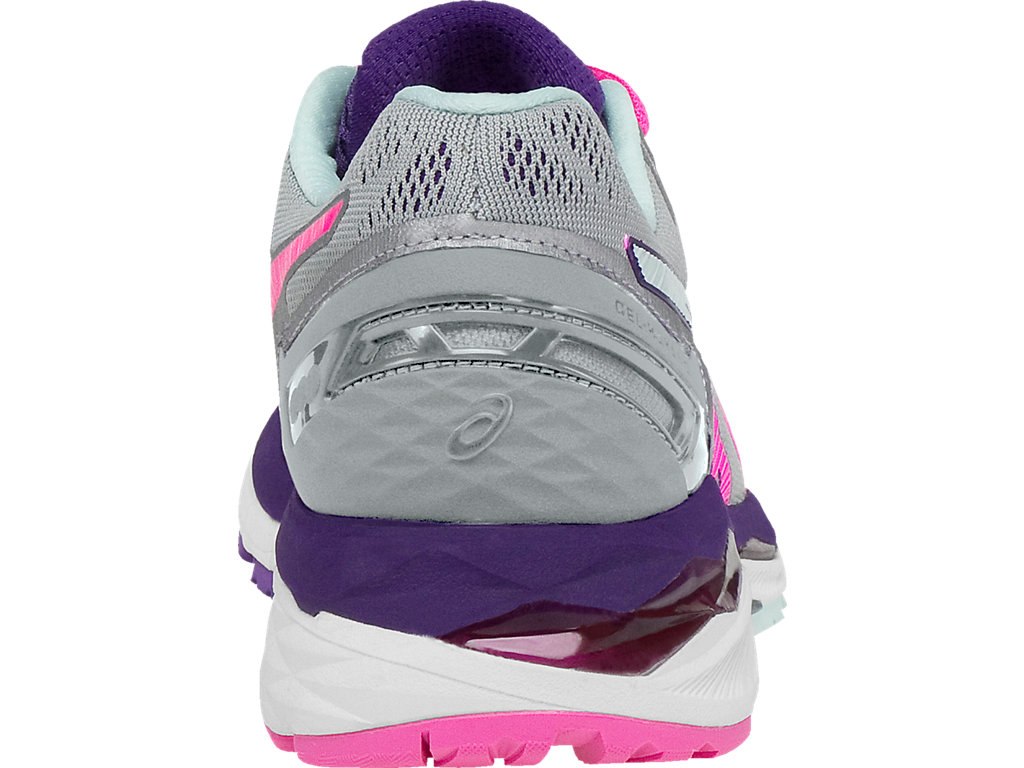 Asics Gel-Kayano 23 Running Shoes For Women Silver/Pink/Purple 875OMQWA