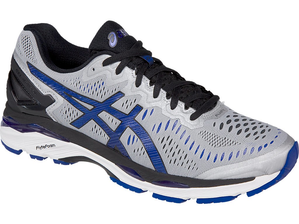 Asics Gel-Kayano 23 Running Shoes For Men Silver/Royal/Black 876WWZXQ