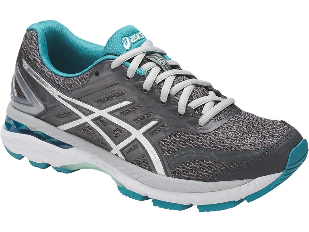 Asics Gt-2000 5 Running Shoes For Women Dark Grey/Silver/Light Turquoise 883HIZAZ