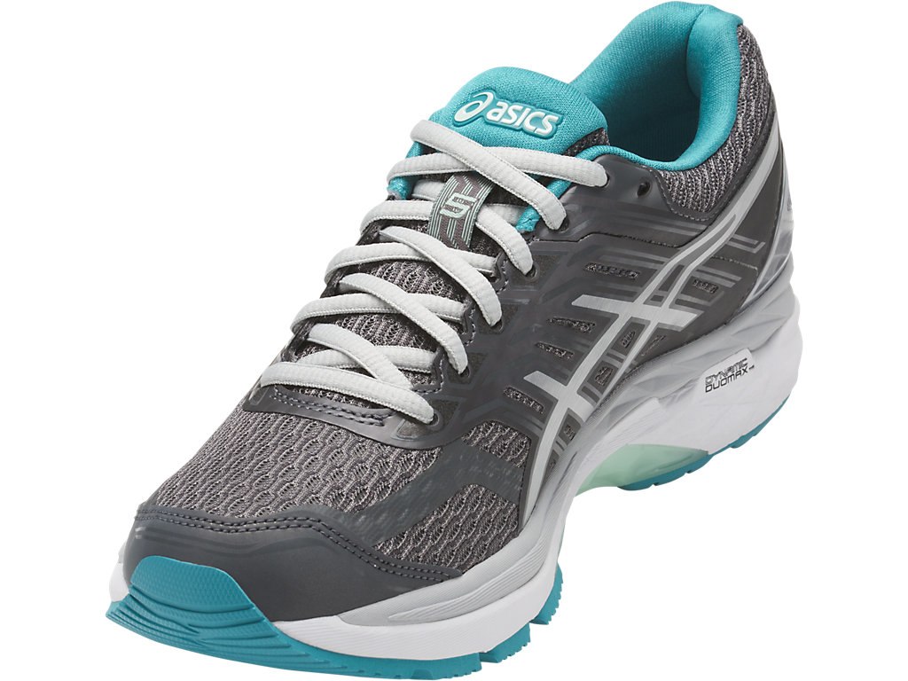 Asics Gt-2000 5 Running Shoes For Women Dark Grey/Silver/Light Turquoise 883HIZAZ