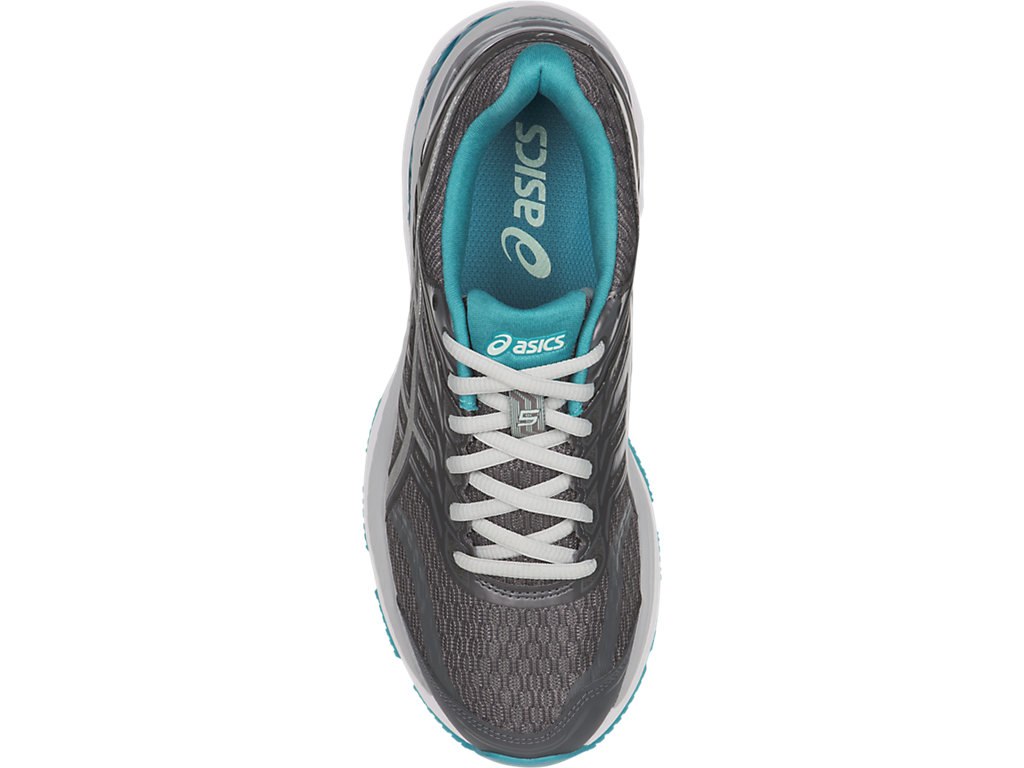 Asics Gt-2000 5 Running Shoes For Women Dark Grey/Silver/Light Turquoise 883HIZAZ