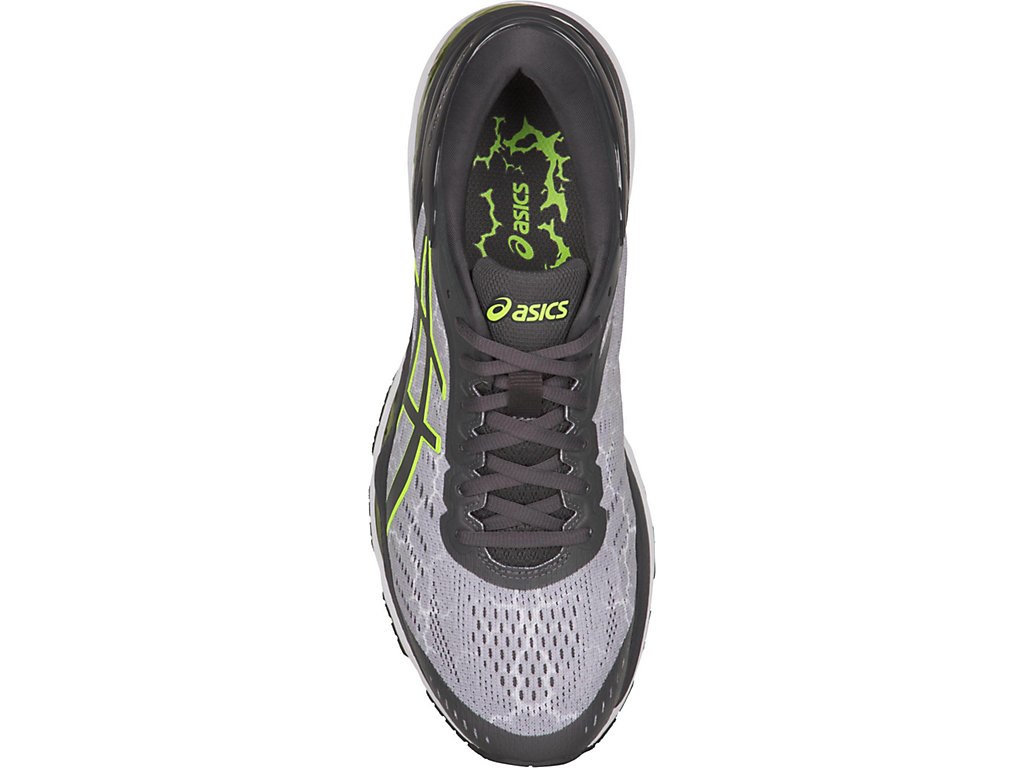 Asics Gel-Kayano 24 Running Shoes For Men Grey/Dark Grey/Yellow 885OJYSO