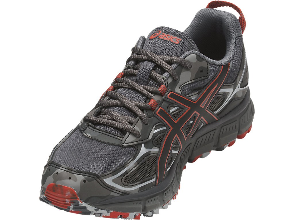 Asics Gel-Scram Running Shoes For Men Dark Grey/Black/Red 885WYYJE