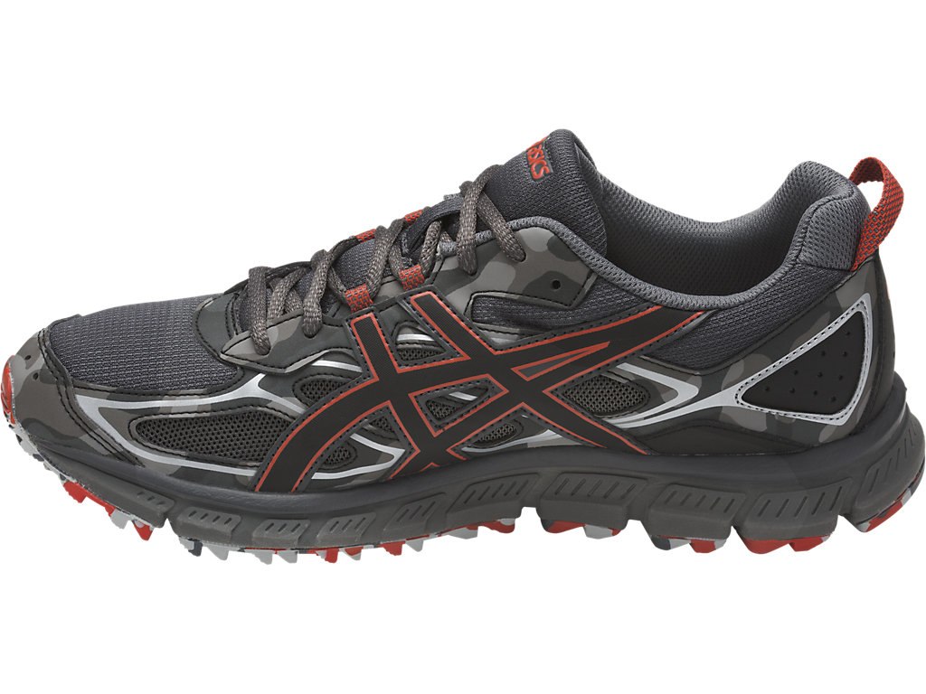 Asics Gel-Scram Running Shoes For Men Dark Grey/Black/Red 885WYYJE
