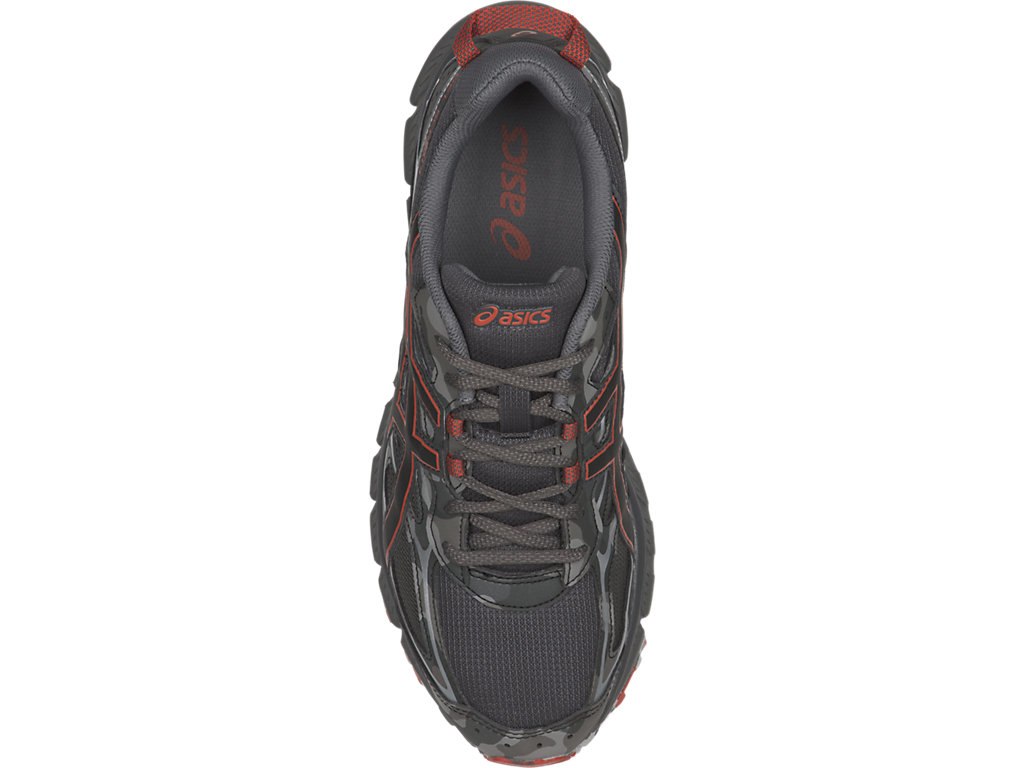 Asics Gel-Scram Running Shoes For Men Dark Grey/Black/Red 885WYYJE