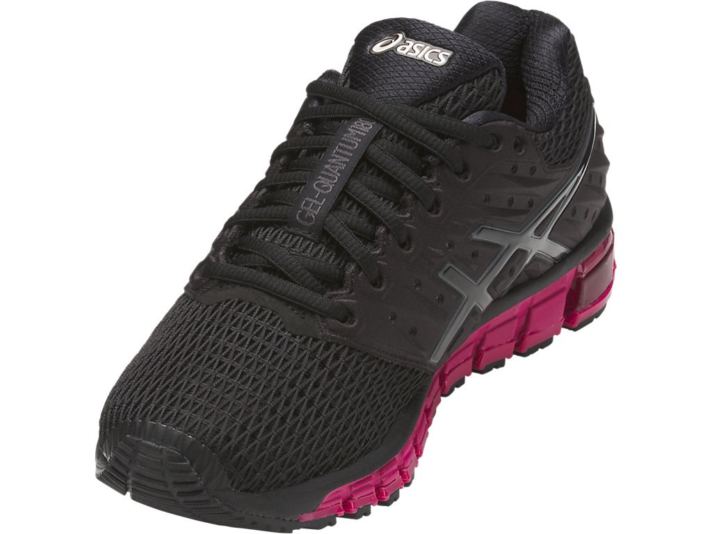Asics Gel-Quantum 180 Running Shoes For Women Black/Pink 886KJVCF
