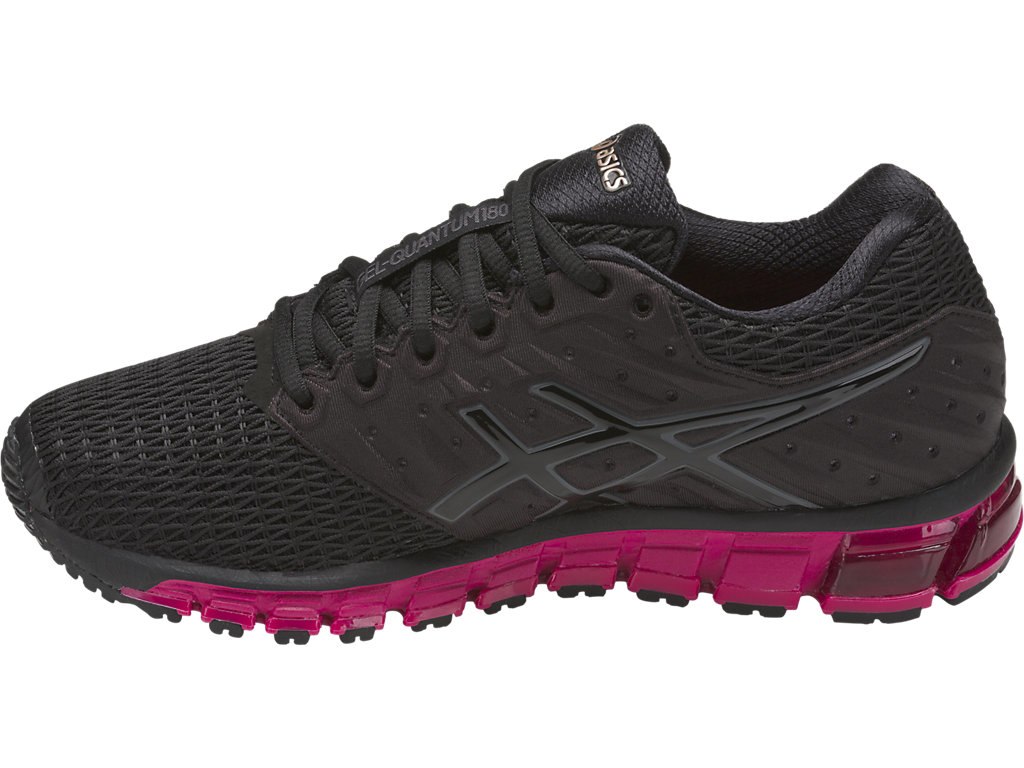 Asics Gel-Quantum 180 Running Shoes For Women Black/Pink 886KJVCF