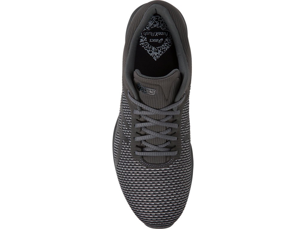 Asics Fuzex Rush Running Shoes For Men Dark Grey/Dark Grey 891MNIZM