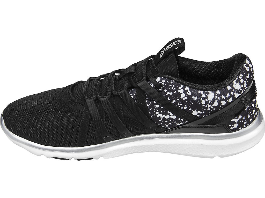 Asics Gel-Fit Yui Training Shoes For Women Black/Silver/White 894OUSVW