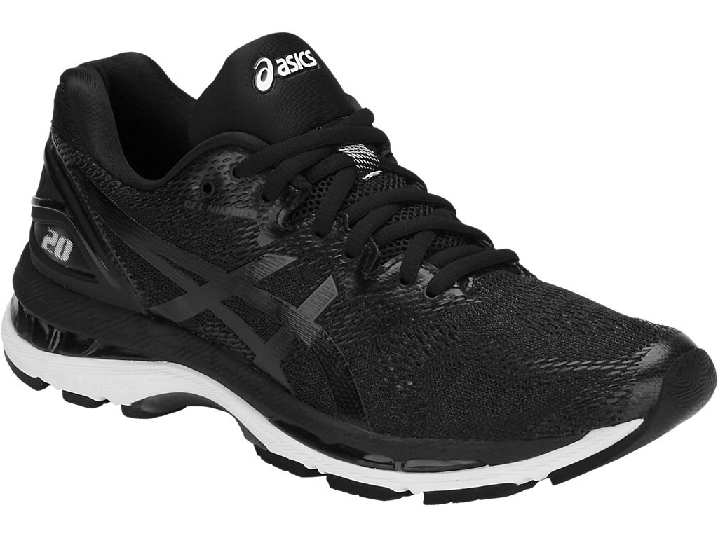 Asics Gel-Nimbus 20 Running Shoes For Women Black/White/Dark Grey 898QGWCM
