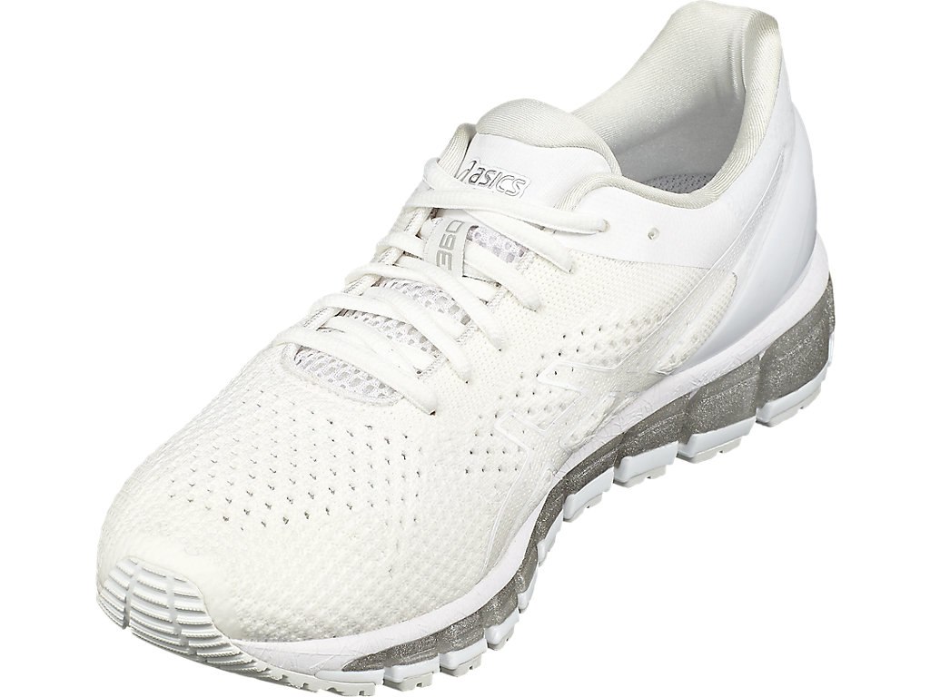 Asics Gel-Quantum 360 Running Shoes For Men White/Silver 898RMDDF