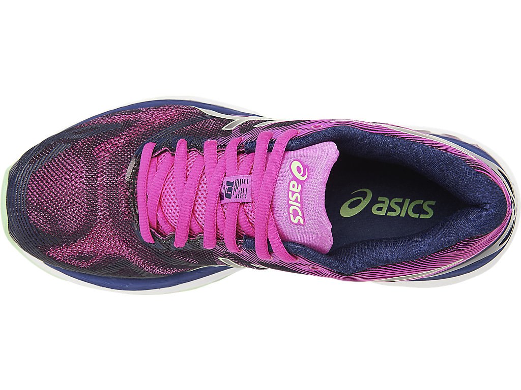 Asics Gel-Nimbus 19 Running Shoes For Women Indigo Blue/Green/Pink 905KWEYQ