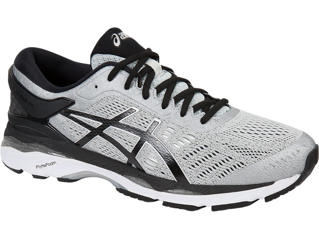 Asics Gel-Kayano 24 Running Shoes For Men Silver/Black/Grey 921HOFFM