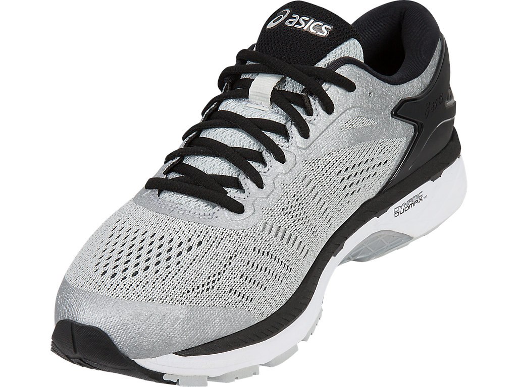 Asics Gel-Kayano 24 Running Shoes For Men Silver/Black/Grey 921HOFFM