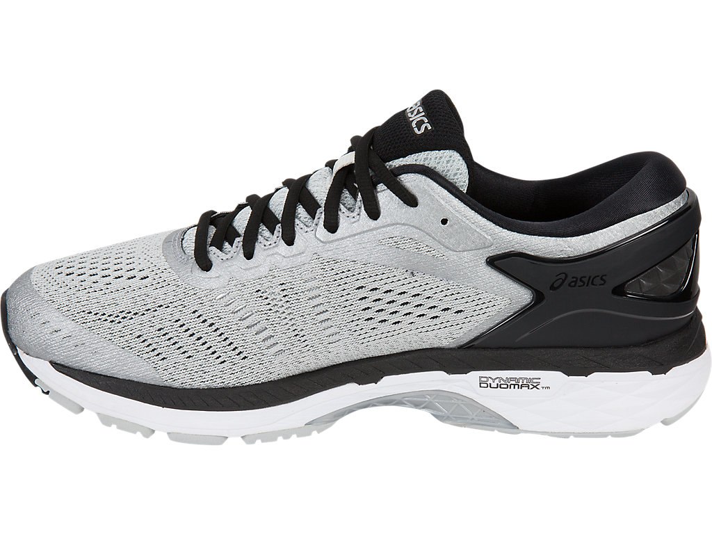 Asics Gel-Kayano 24 Running Shoes For Men Silver/Black/Grey 921HOFFM