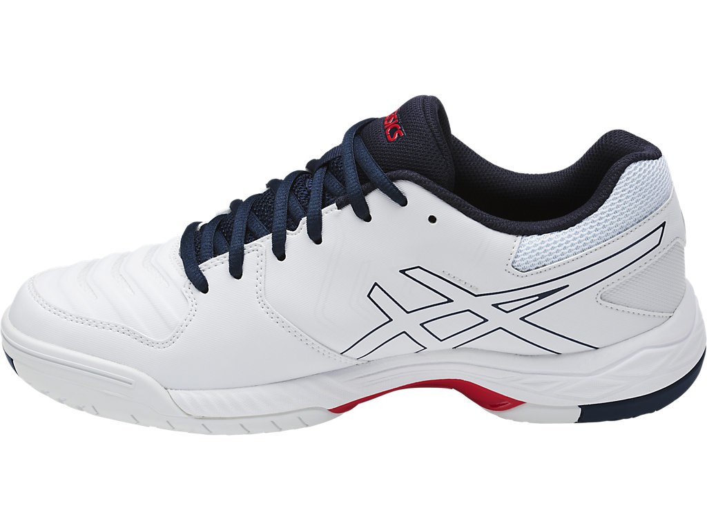 Asics Gel-Game 6 Tennis Shoes For Men White/Blue/Silver 925BZSYF