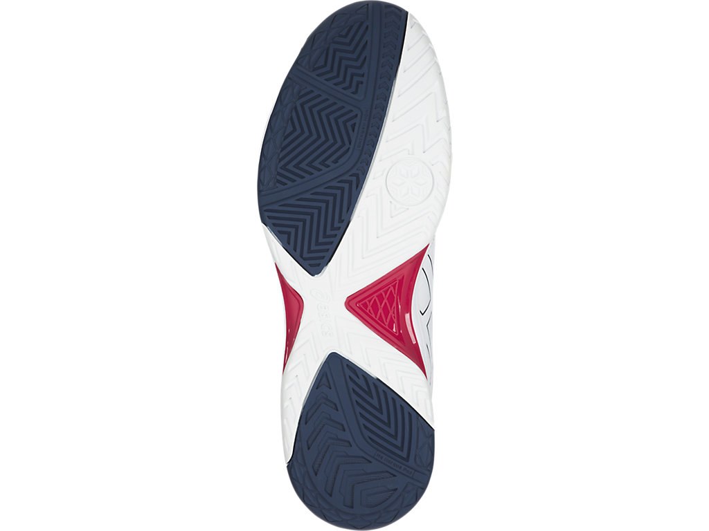 Asics Gel-Game 6 Tennis Shoes For Men White/Blue/Silver 925BZSYF