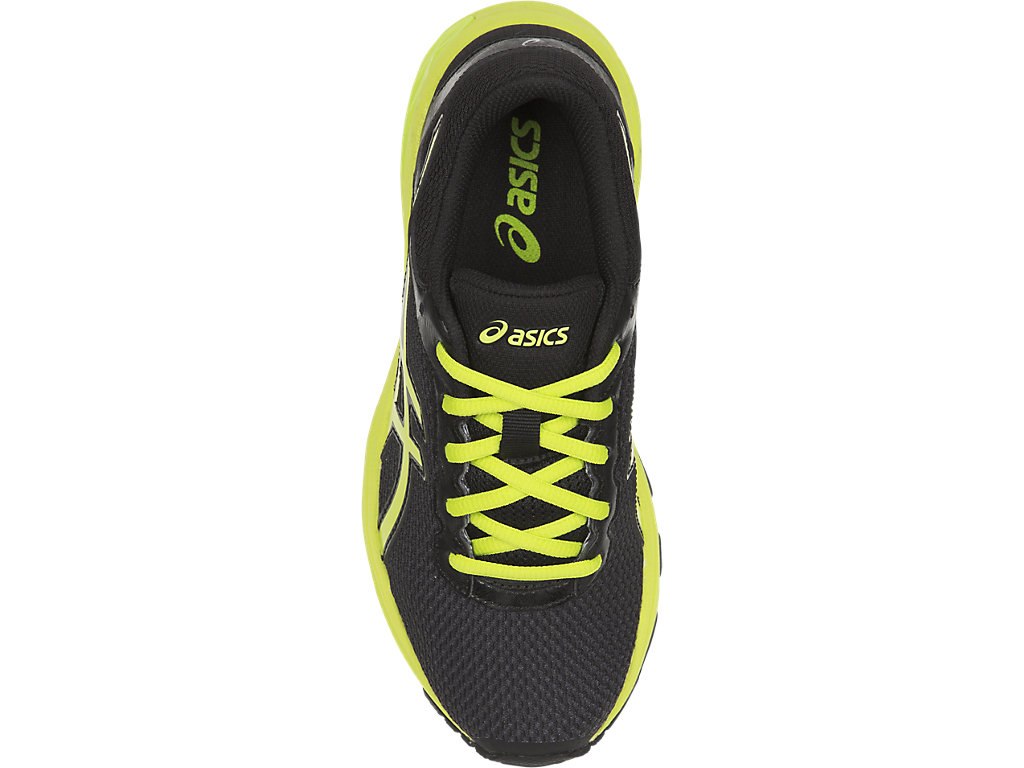 Asics Gt-1000 6 Running Shoes For Kids Black/Green/Silver 929KDTKH