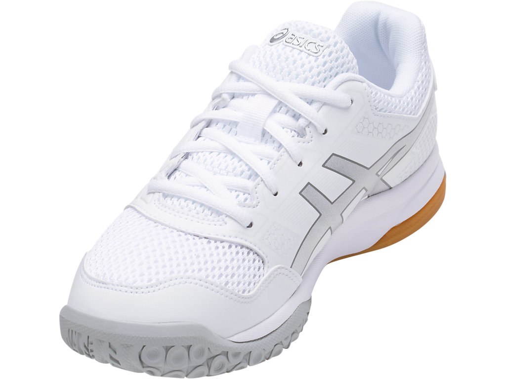 Asics Gel-Rocket 8 Shoes For Women White/Silver/White 938TKUBQ